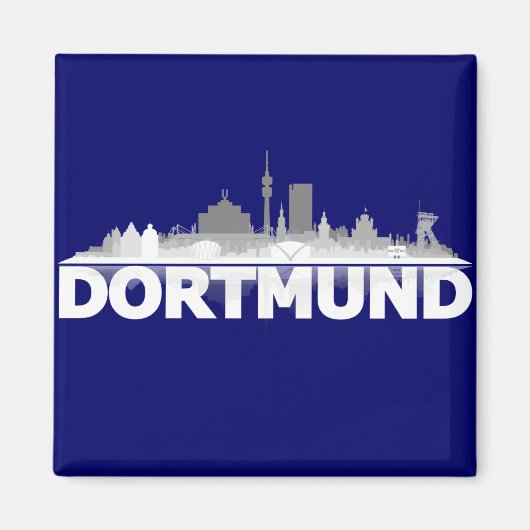 Dortmund City Skyline Kühlschrankmagnet (Vorne)