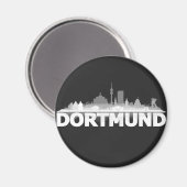 Dortmund City Skyline Kühlschrankmagnet (Vorderseite/Rückseite)