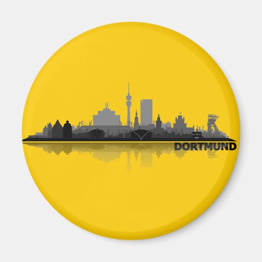 Dortmund City Skyline - Kühlschrankmagnet (Vorne)
