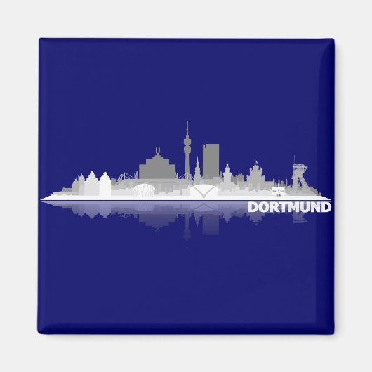 Dortmund City Skyline Kühlschrankmagnet (Vorne)