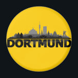 Dortmund City Skyline - Kühlschrankmagnet<br><div class="desc">Dortmund Skyline als Kühlschrankmagnet. Dezentes Design und ein Must-have für alle Dortmund-Fans. Personalisiere die Größe oder Position der grafischen Elemente. Füge einen Text hinzu und stelle die Schriftart nach Deinen Wünschen ein. Suche Dir eine passendes Produkt aus, auf dem das Motiv gedruckt werden soll. Im Sortiment gibt es verschiedenste Magnete....</div>