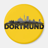 Dortmund City Skyline - Kühlschrankmagnet (Vorne)