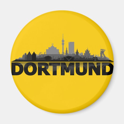 Dortmund City Skyline - Kühlschrankmagnet (Vorne)