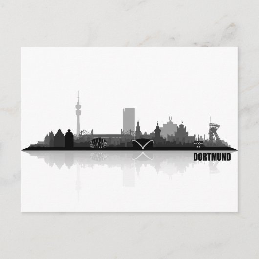 Dortmund City Skyline Postkarte (Vorderseite)
