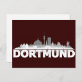 Dortmund City Skyline Postkarte (Vorne/Hinten)