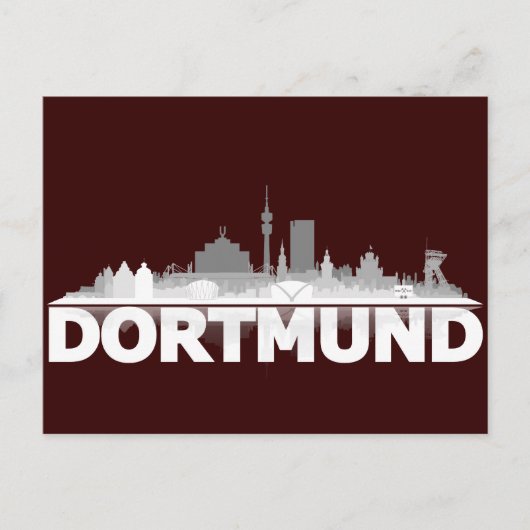 Dortmund City Skyline Postkarte (Vorderseite)