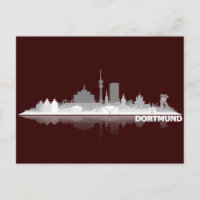 Dortmund City Skyline Postkarte