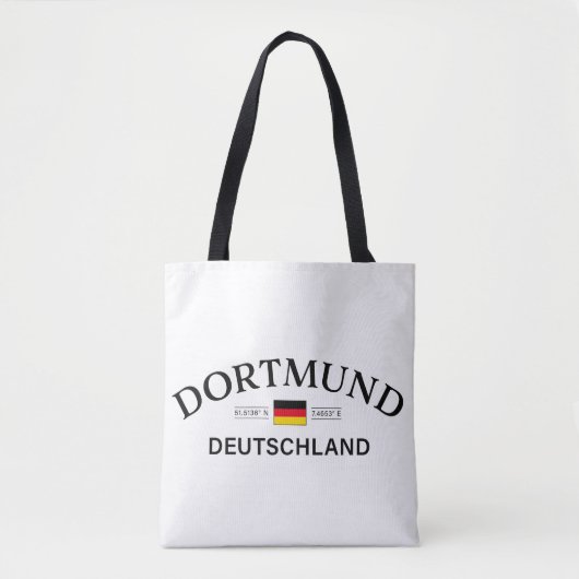 Dortmund Deutschland Coordinates German Tasche (Vorderseite)