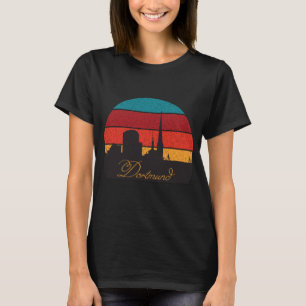 Dortmund Deutschland Kirche Skyline Retro Reise T-Shirt