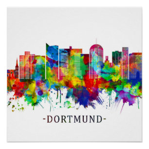 Dortmund Deutschland Skyline Poster