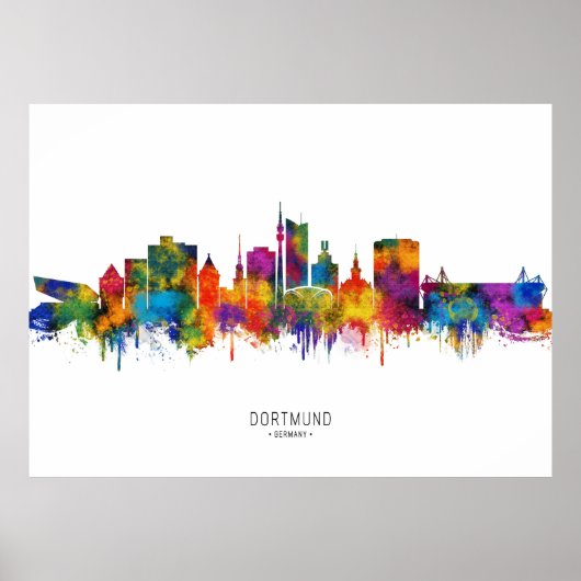 Dortmund Deutschland Skyline Poster (Vorne)