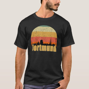 Dortmund Deutschland Skyline Silhouette Sunset I L T-Shirt