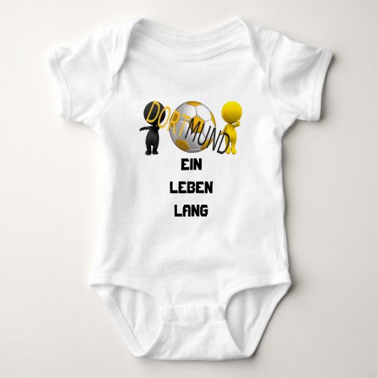 Dortmund Fan Design Baby Strampler (Vorderseite)