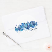Dortmund Germany Skyline Blue Runder Aufkleber (Umschlag)