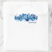 Dortmund Germany Skyline Blue Runder Aufkleber (Tasche)