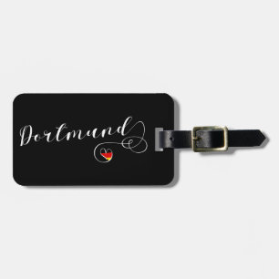 Dortmund Heart Luggage Tag Template, Deutschland Gepäckanhänger