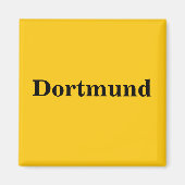 Dortmund Schild Gold - Gleb - Magnet (Vorne)