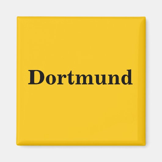 Dortmund Schild Gold - Gleb - Magnet (Vorne)