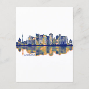 Dortmund Skyline Einladungspostkarte