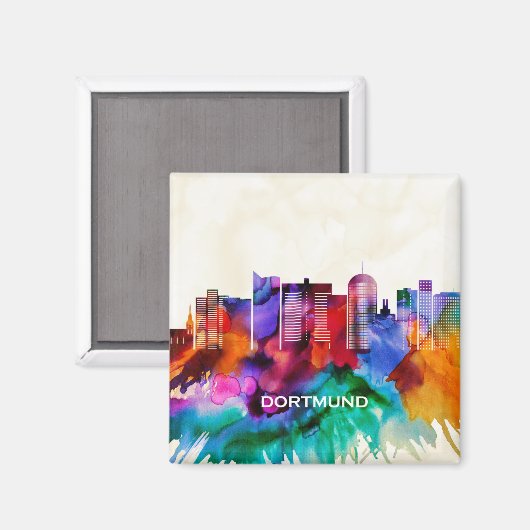 Dortmund Skyline Magnet (Vorderseite/Rückseite)