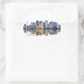 Dortmund Skyline Runder Aufkleber (Tasche)