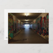 Dortmund U-Bahn Grafitti am Bahnhof Postkarte (Vorne/Hinten)