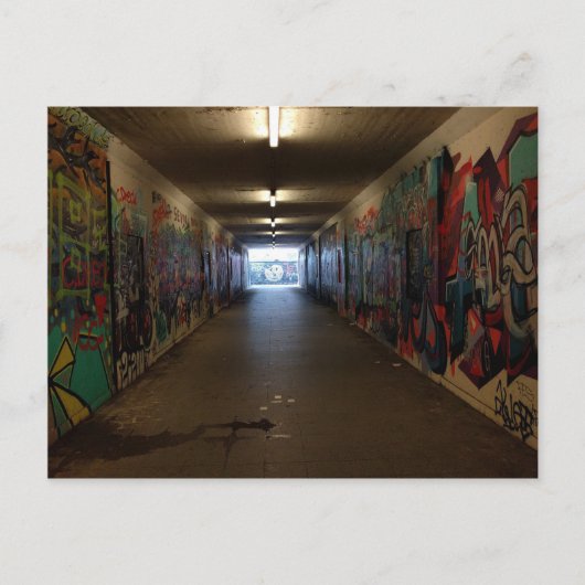 Dortmund U-Bahn Grafitti am Bahnhof Postkarte (Vorderseite)