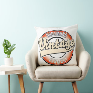 Dortmund Vintage Style Logo Kissen