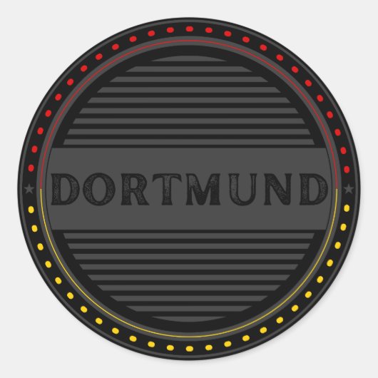 Dortmunder City Pride Emblem – Deutsche Identität Runder Aufkleber (Vorderseite)