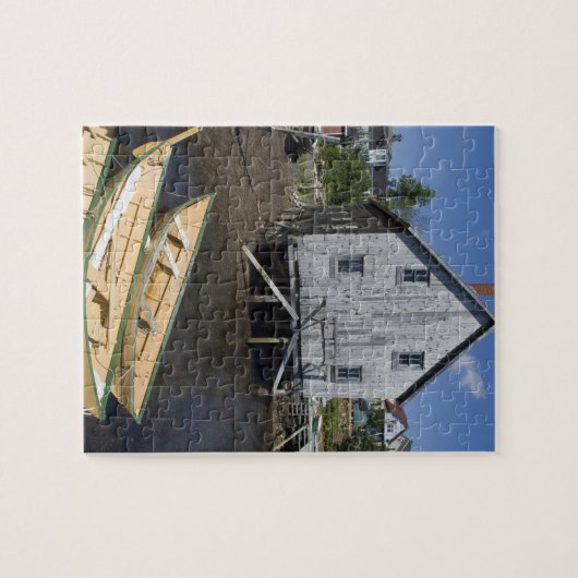Dory builder,Lunenburg, Nova Scotia, Kanada Puzzle (Horizontal)