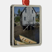 Dory builder,Lunenburg, Nova Scotia, Kanada Silbernes Ornament (Rechts)