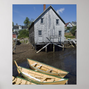 Dory Erbauer, Lunenburg, Nova Scotia, Kanada Poster
