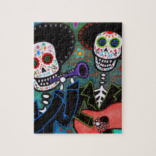 DOS Amigos Dia de Los Muertos Puzzle