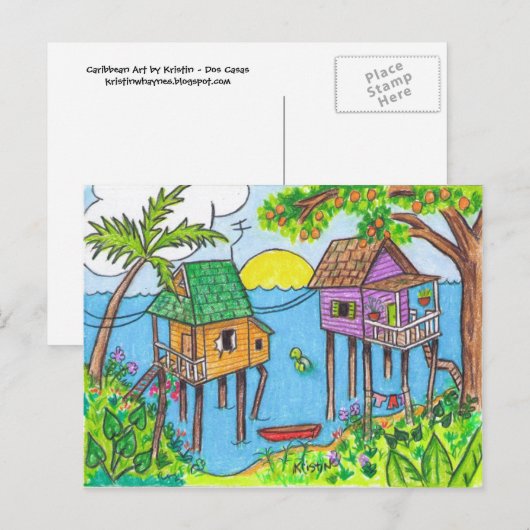 Dos Casas Postcard Postkarte (Vorne/Hinten)