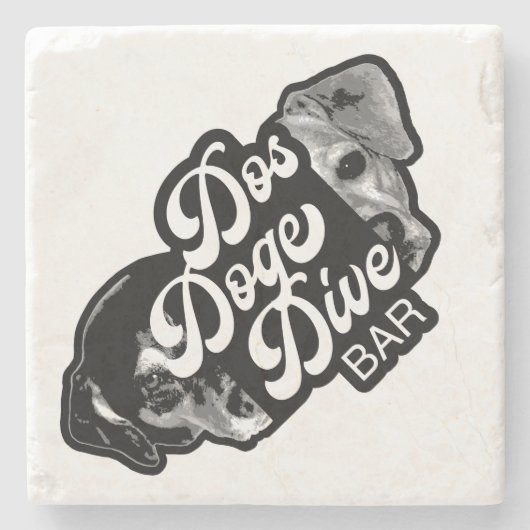 Dos Doge Dive Bar Steinuntersetzer (Vorderseite)