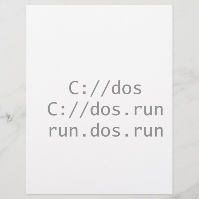 DOS, lustiger Geeky (Vorderseite)