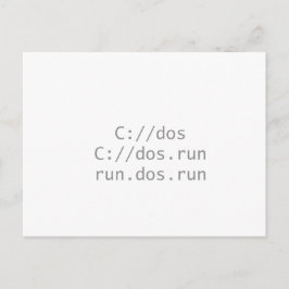 DOS, lustiger Geeky Postkarte
