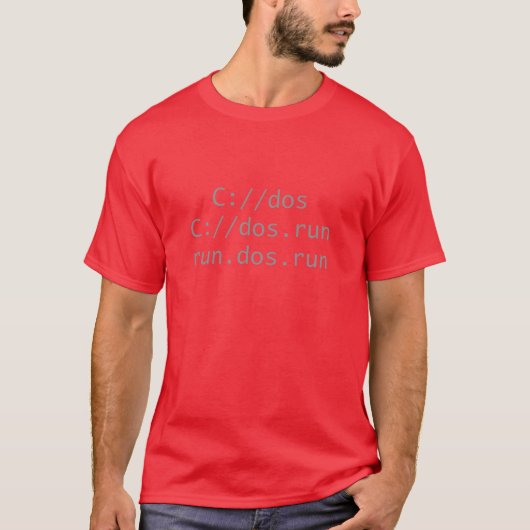 DOS, lustiger Geeky T-Shirt (Vorderseite)