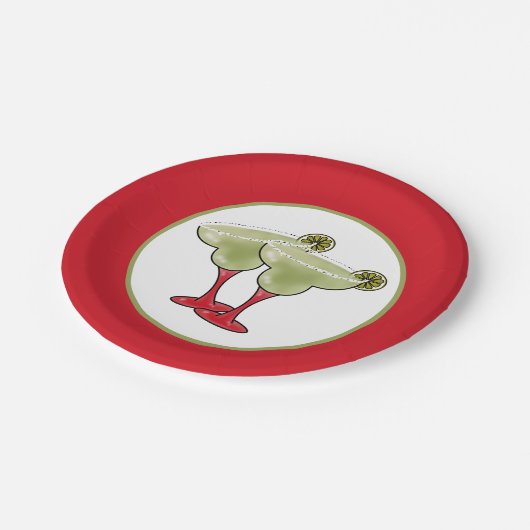 Dos Margaritas Pappteller (Schrägansicht)