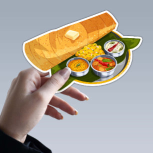 Dosa & Sambar South Indian Foodie Aufkleber