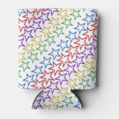 Dose/Flasche Cooler - Reihen kleiner farbiger Ster Dosenkühler (Vorderseite)