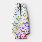 Dose/Flasche Cooler - Reihen von farbigen Sternen Flaschenkühler (Rückseite)