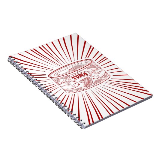 Dose für Thunfisch Vintag Notizblock (Rechte Seite)