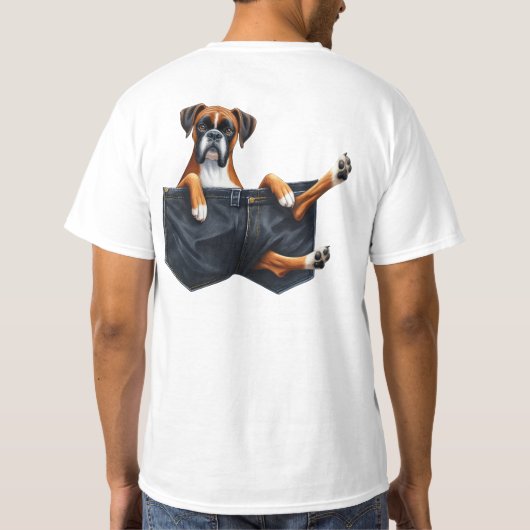 Dose in einem Taschen T-Shirt (Rückseite)