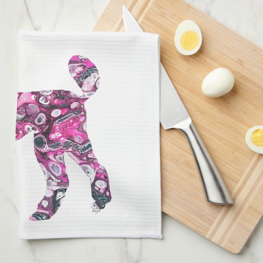 Dose, Pink Poodle, Poodle Geschirrtuch (Viertel Falte)