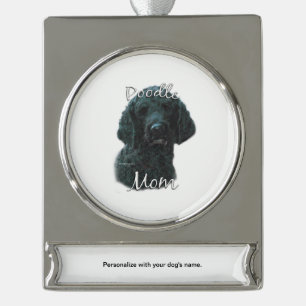 Dose (schwarz) Mama 2 Banner-Ornament Silber