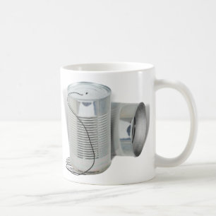Dosebüchsen-Telefon (Kannst du mich jetzt hören?) Kaffeetasse