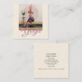 Dosed Foto Yoga Lehrer Instructor Quadratische Visitenkarte (Vorne/Hinten)