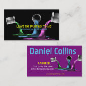 Dosen der strömenden Farben-Maler-Visitenkarte Visitenkarte (Vorne/Hinten)