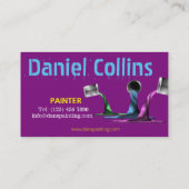 Dosen der strömenden Farben-Maler-Visitenkarte Visitenkarte (Rückseite)